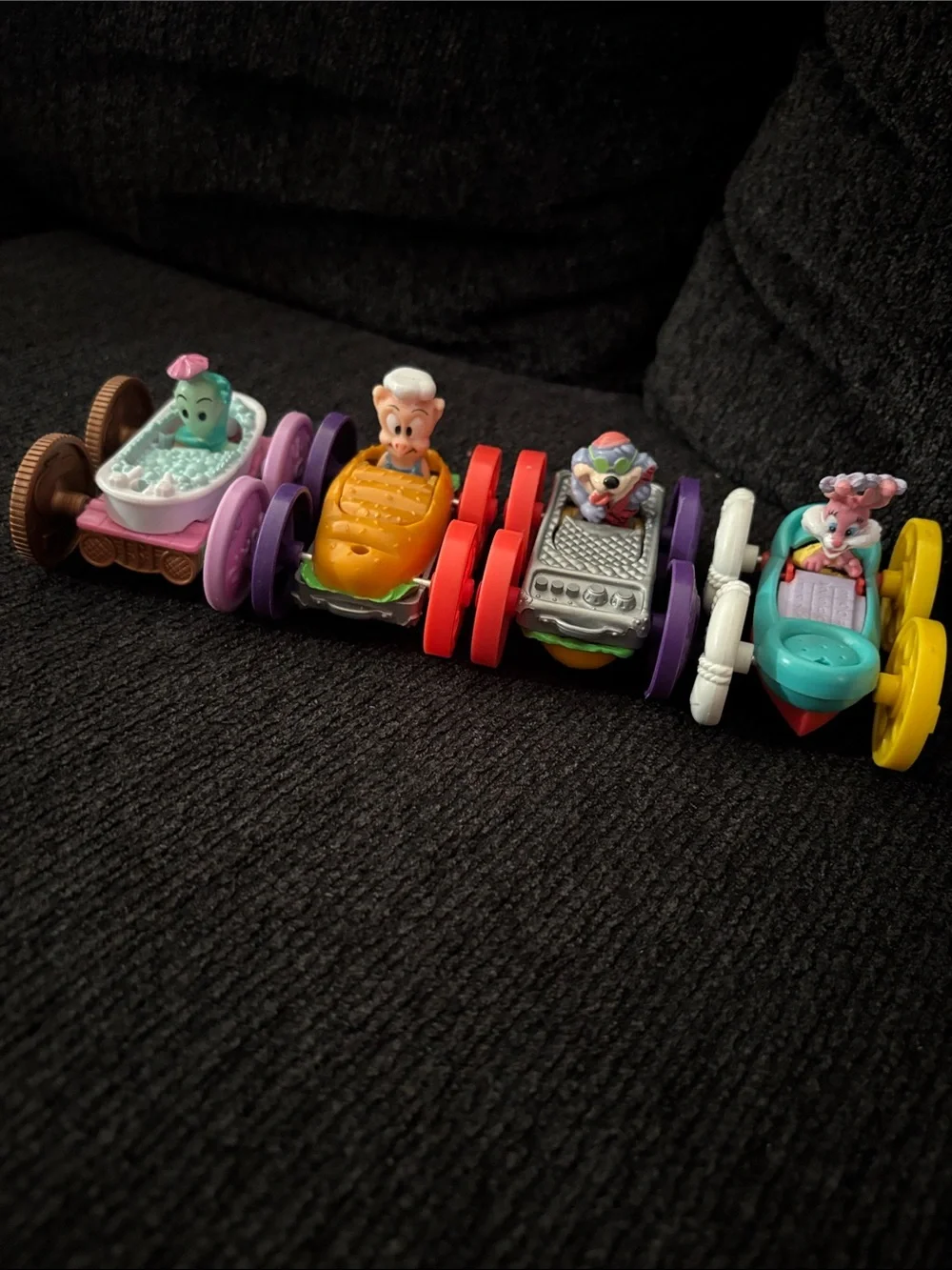 1990 tiny toon adventures flip cars from McDonalds 4 pieces